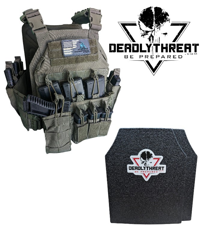 Urban Assault Phantom Sage Tactical Vest Plate Carrier W/ Level III Armor Plates