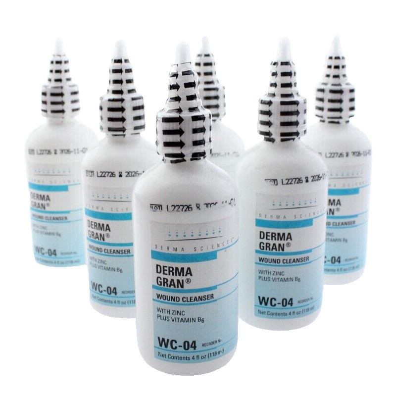 6-PACK / Derma Gran Wound Cleaner - 4 oz Bottle - WC04 - Exp 11/2026 - SEALED