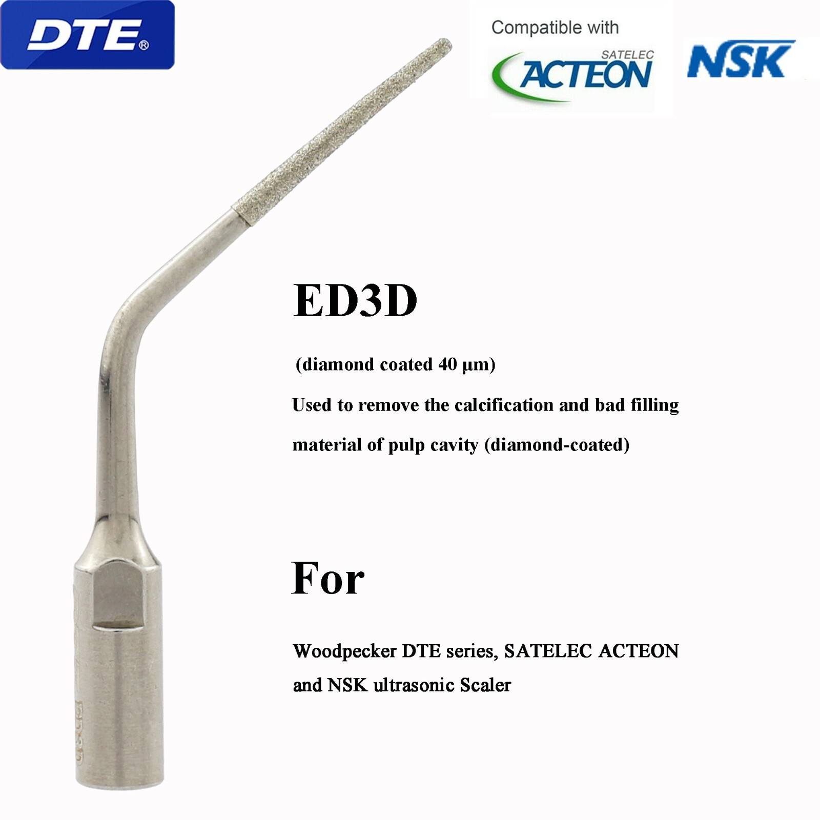 Woodpecker Dental Ultrasonic Piezo Scaler Tips Endo Perio DTE SATELEC NSK EMS
