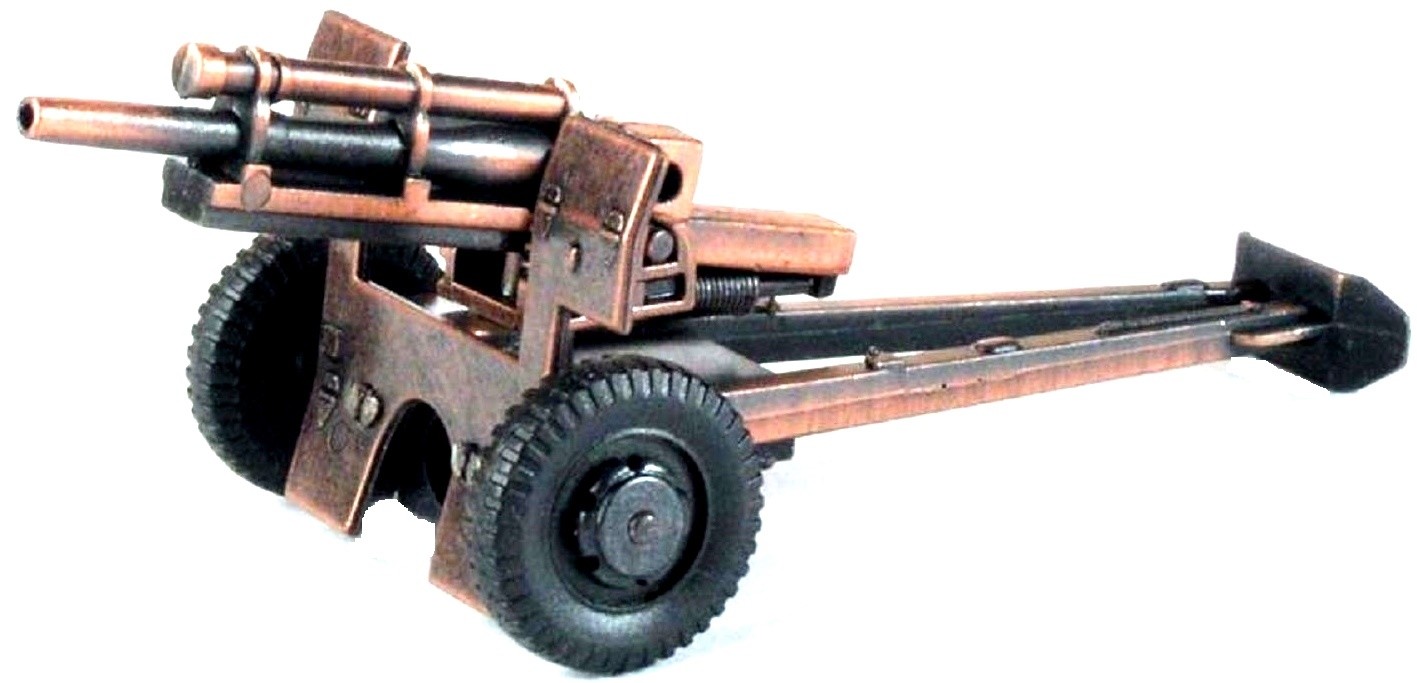 Army Howitzer Cannon Die Cast Metal Collectible Pencil Sharpener