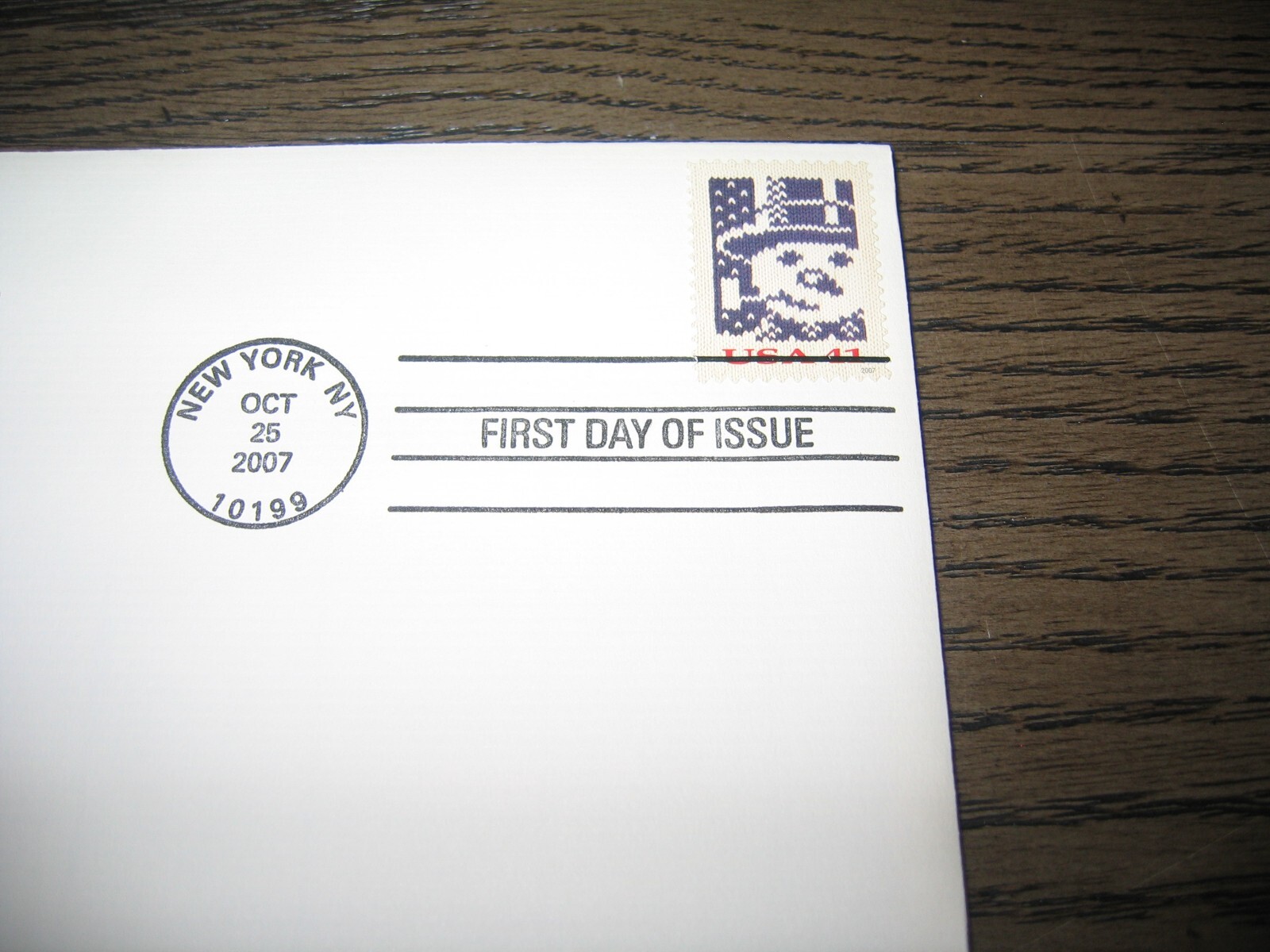 2007 Holiday Snowman Knit Replica Golden Cover Stamp