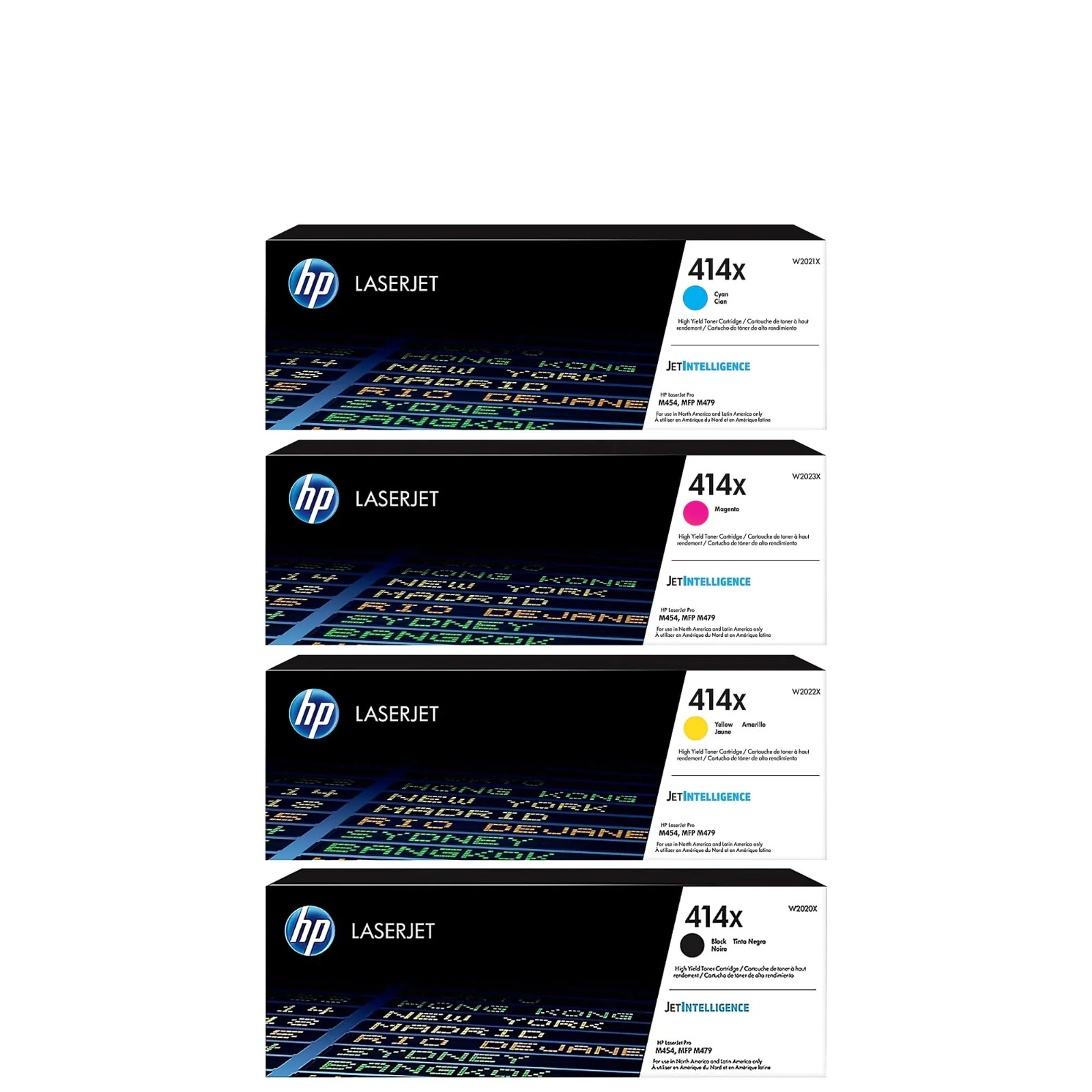 HP 414X High-Yield Toner Cartridge Set(Black,Cyan,Magenta,Yellow)