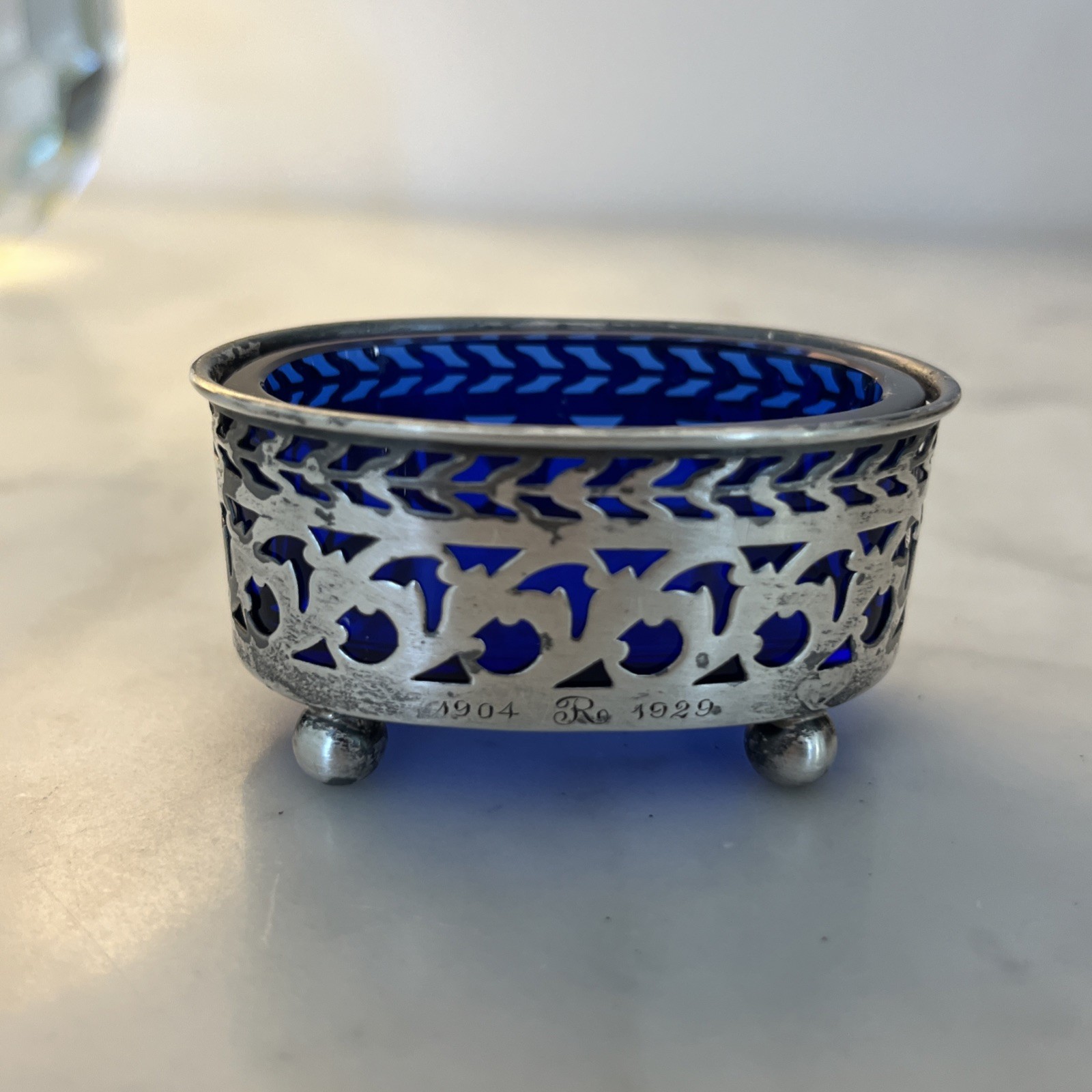 Sterling Silver Salt Cobalt Blue Liner Watson