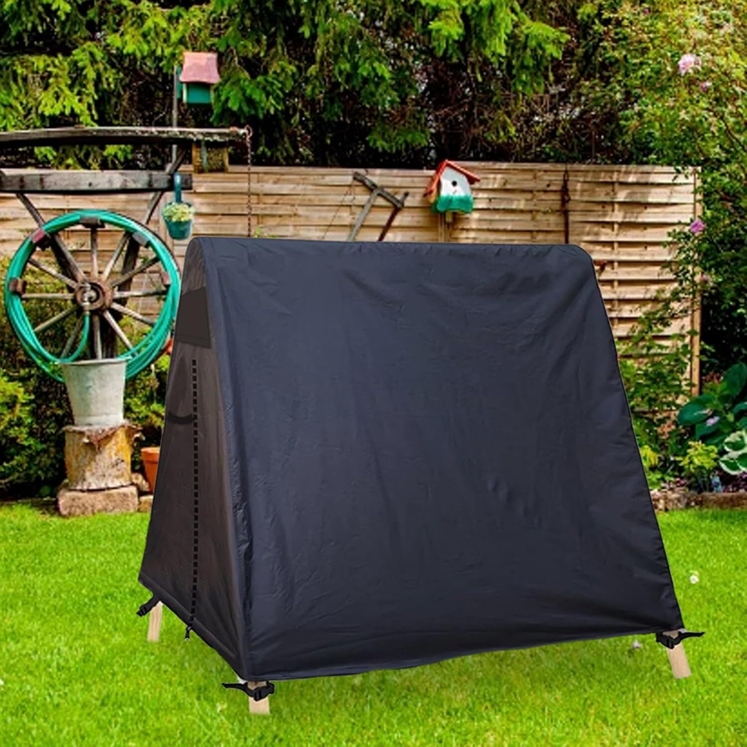 420D Oxford Cloth A Frame Patio Swings Cover UV Resistant 72 x 55 x 67 inch