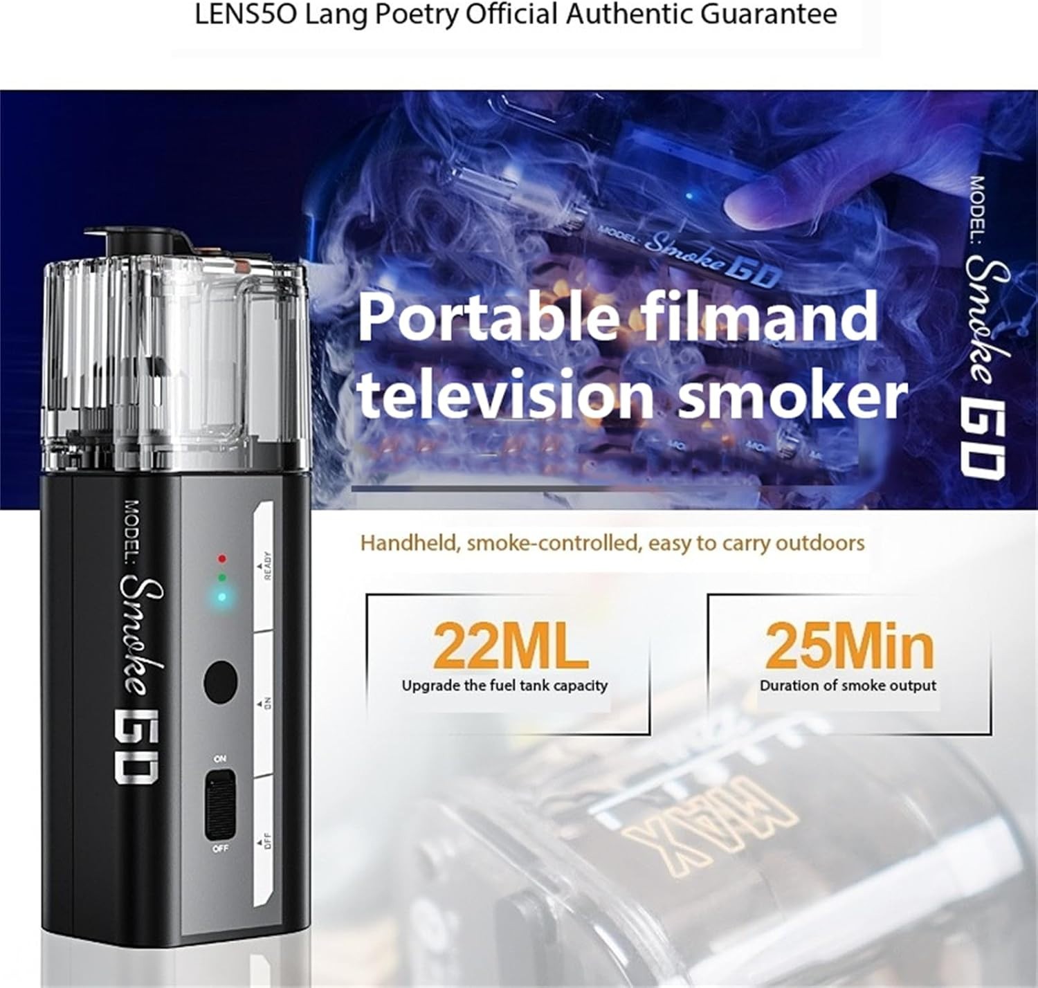Lensgo Smoke Go Fog Machine 30W Portable With Remote New Open Box For Test Only