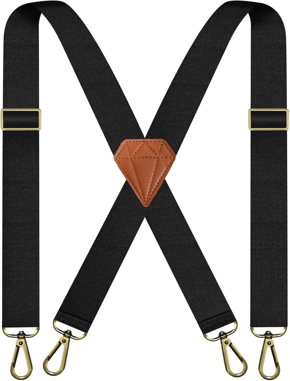 Suspenders for Men Heavy Duty, X Back Hidden Suspender 1.5" Under Clothing