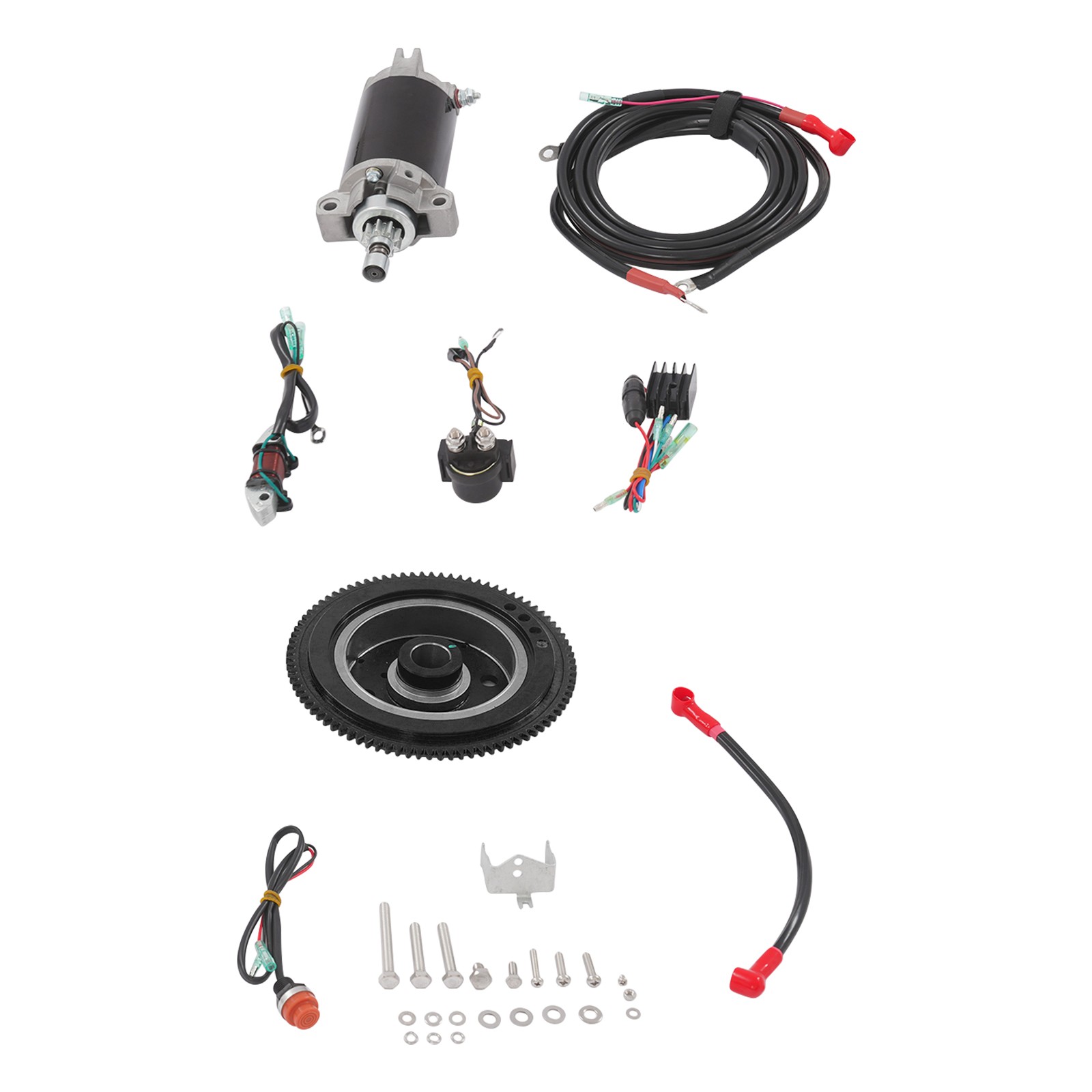Electric Starter Conversion Kit For Yamaha 2Stroke 40HP Outboard Motor Start Kit