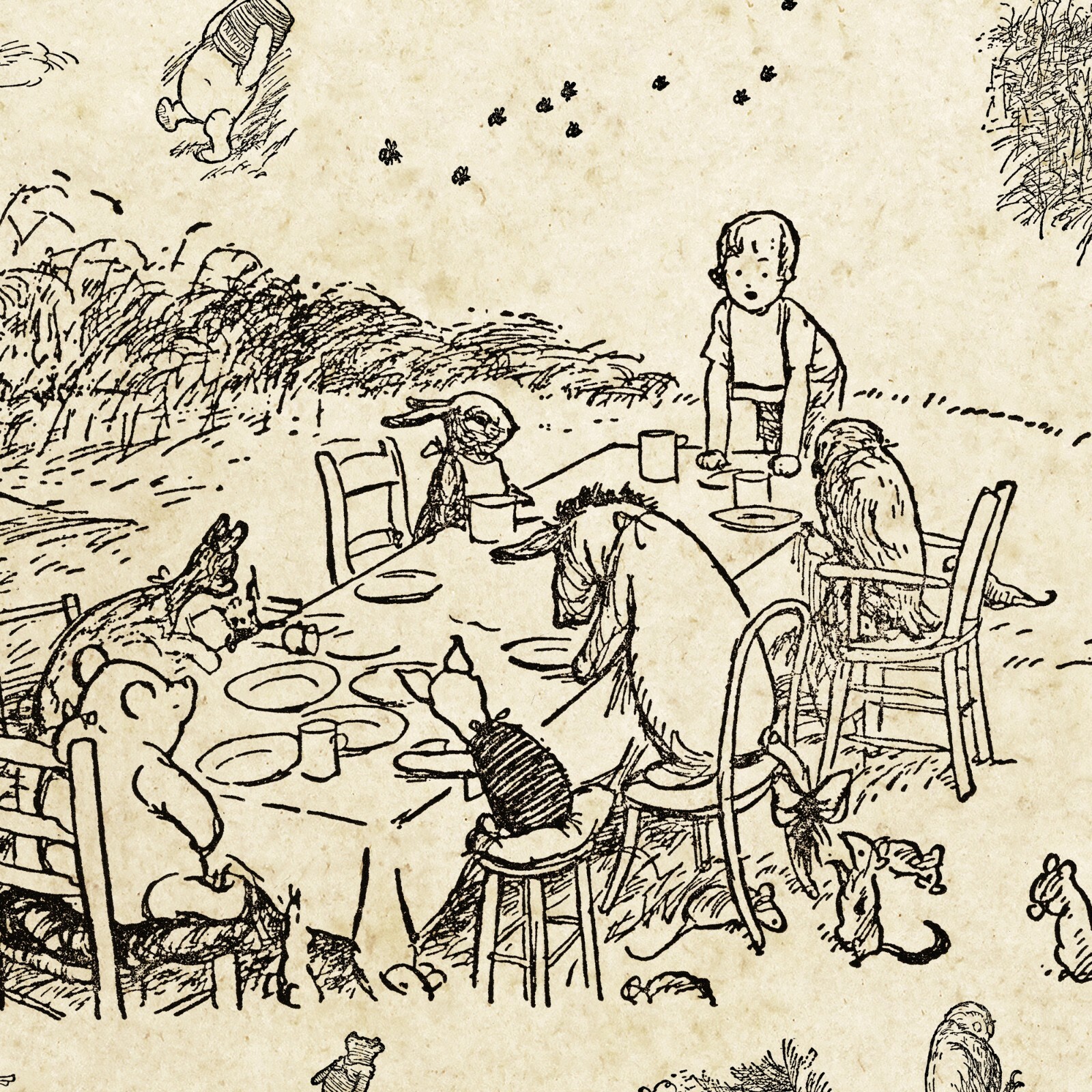 1926 Winnie the Pooh Illustration POSTER! (multiple sizes) - Art - Milne - Draw