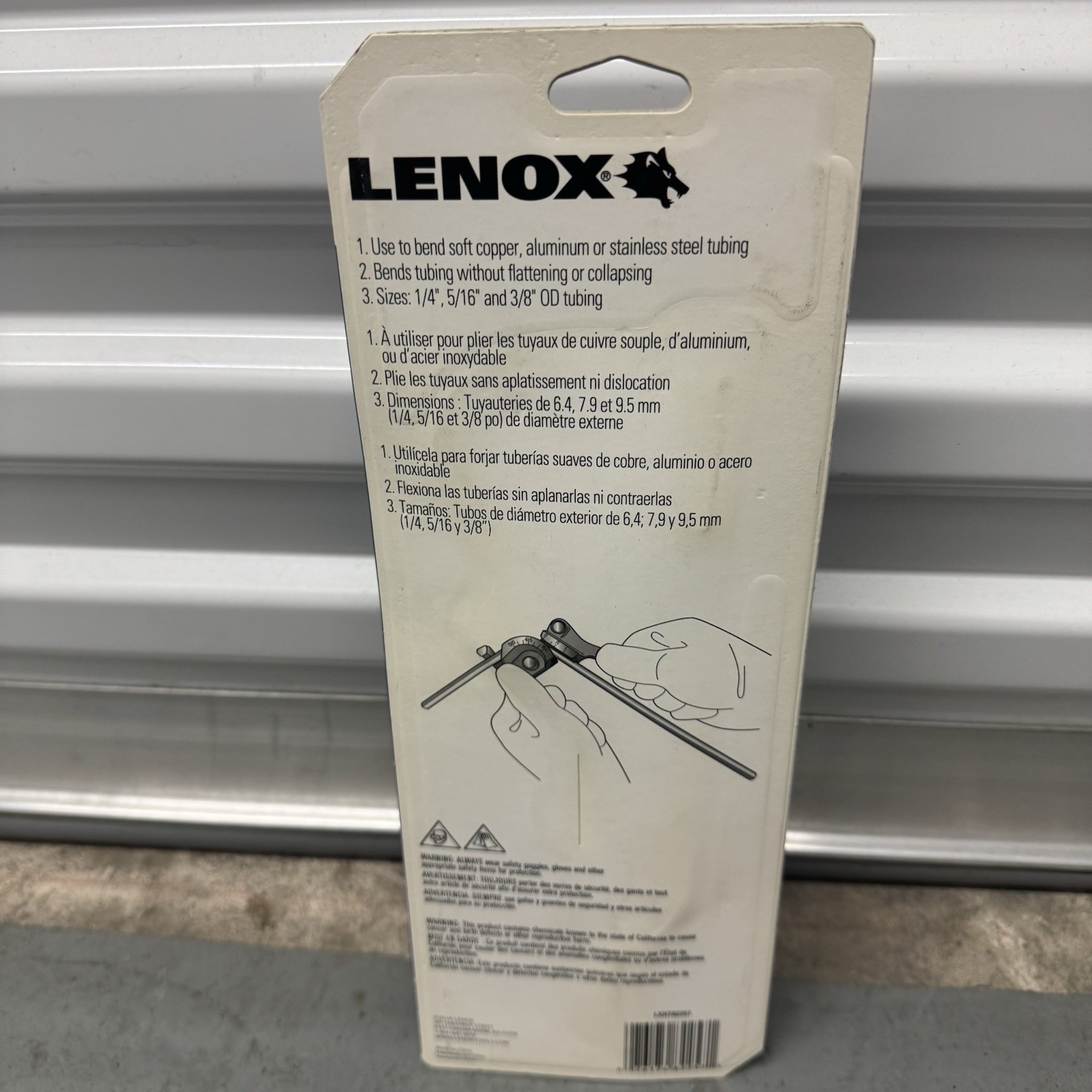 Lenox 3 in 1 Brake Line Fuel Line Tube Bender 1/4" 5/16" 3/8" LXHT82257