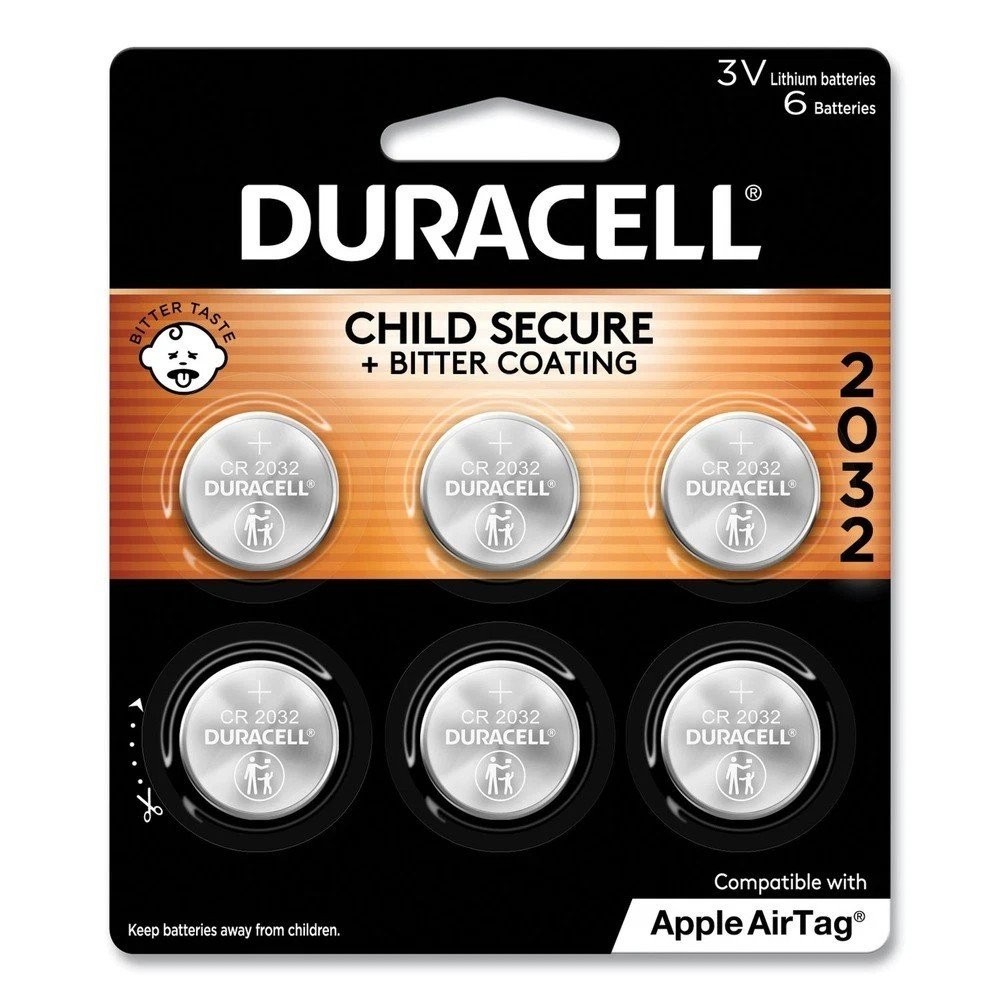 NEW Duracell 2032 3V Lithium Battery, Child Safety Features - 6  Pack