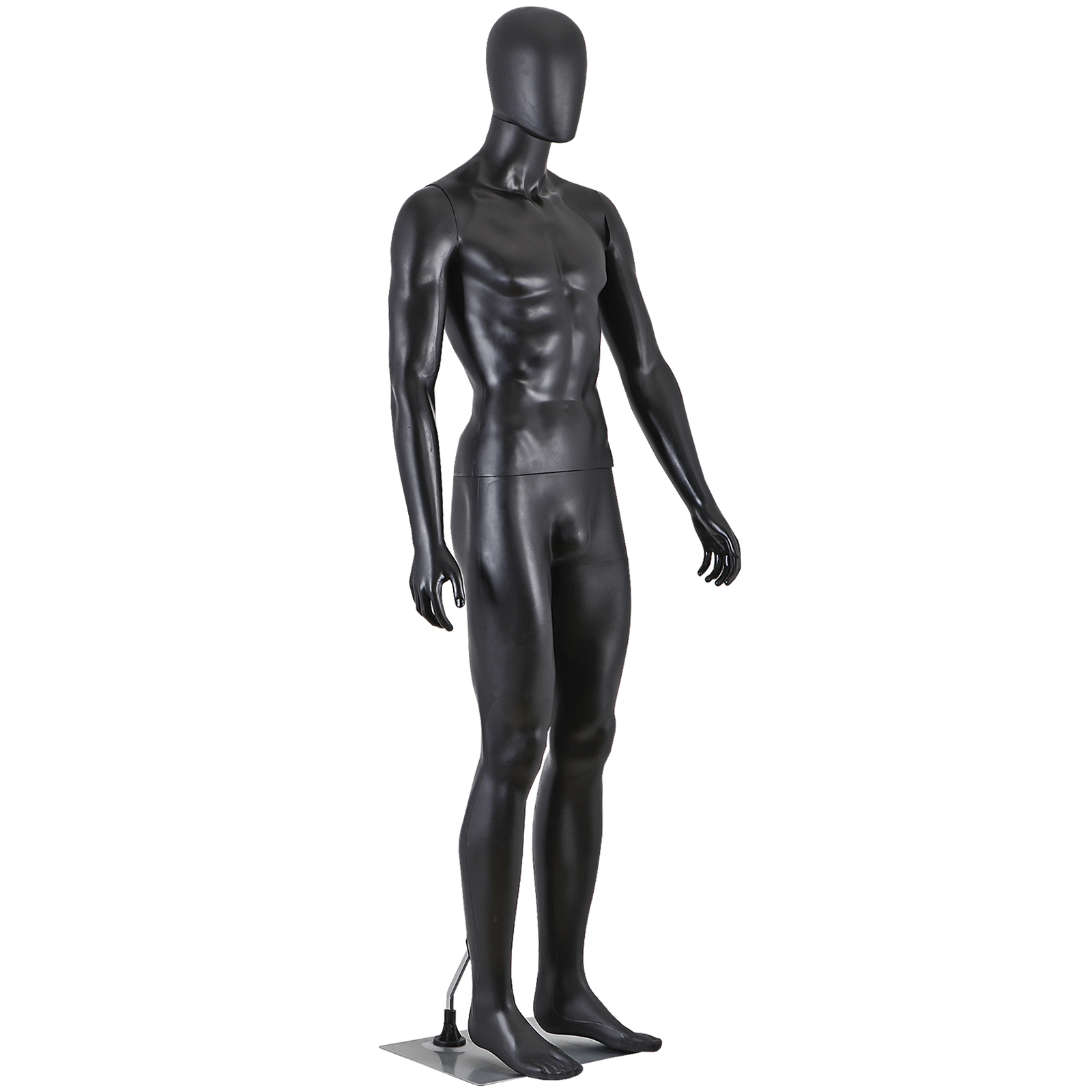Male Mannequin Dress Form 73" Adjustable Mannequin Full Body Stand w/Base Black