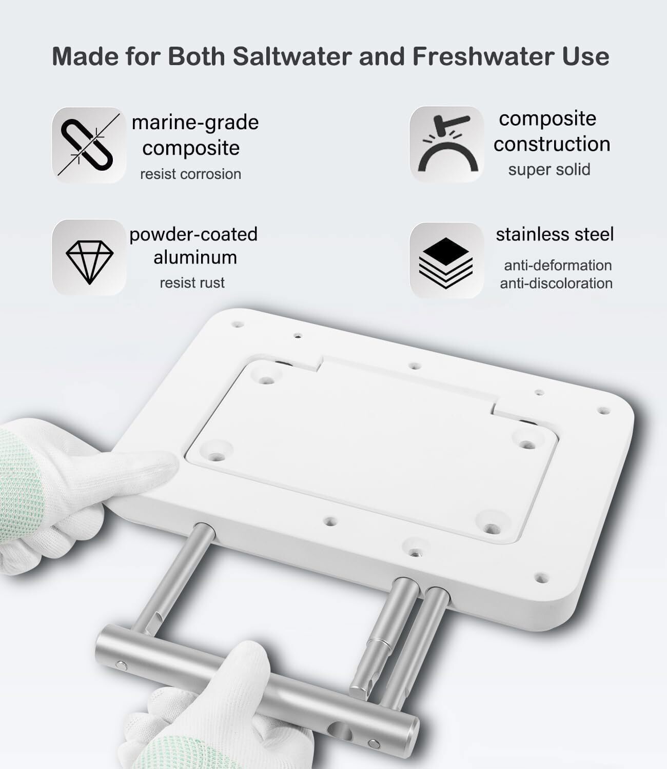 For Garmin 010-12832-61 Quick Release Plate System White 010-12832-60