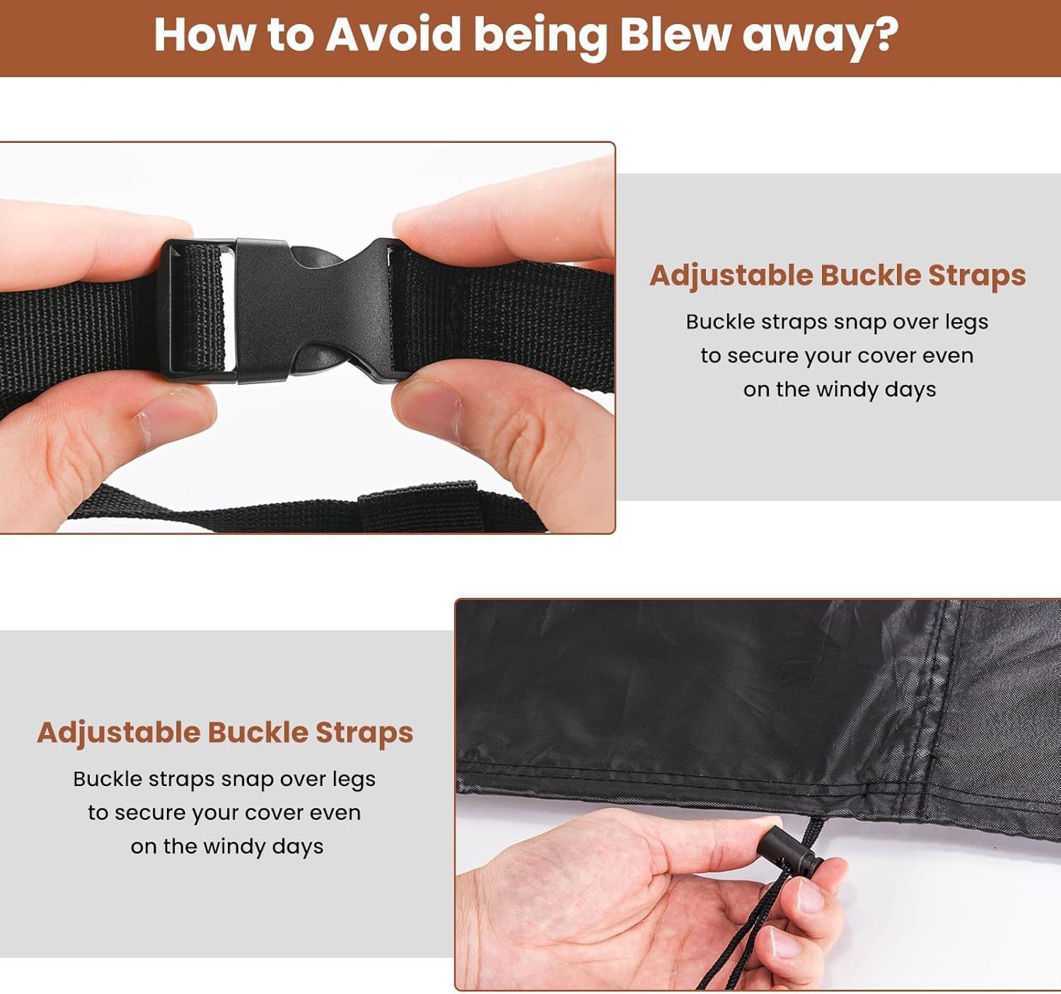 Outdoor Swivel Lounge Chair Cover Waterproof, 2 Pack Heavy Duty Patio Rocking Ch