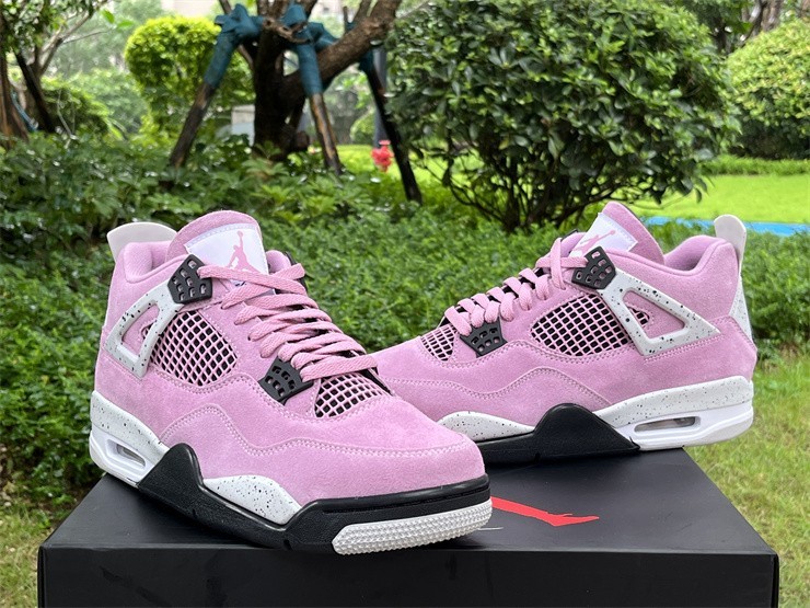 US Size 7-12 Jordan 4 Retro "Orchid" Men/Women Mid Top Basketball Shoes