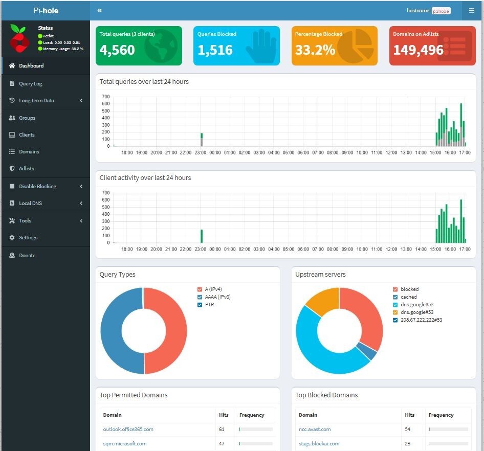 Pi-Hole Network-Wide Ad Blocker V5.17.2 on a Pogo-V4-A1-01 PogoPlug device