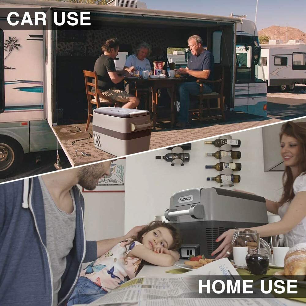 SetPower 31/42/53QT Truck Refrigerator 12V Portable Fridge Freezer With Slide