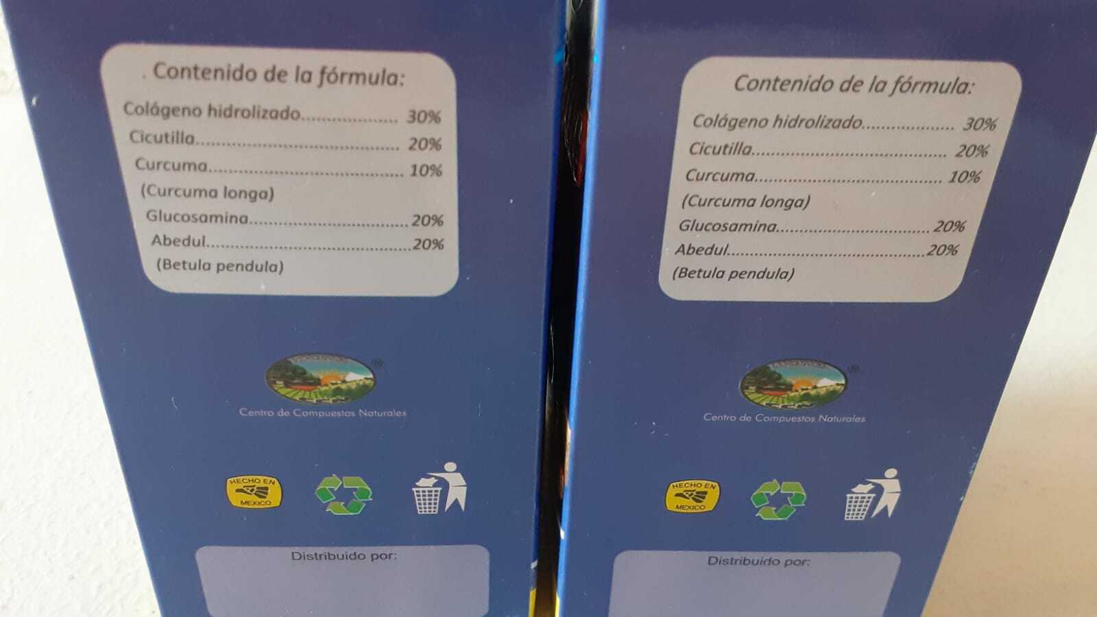 2 PACK ANODINE PLUS 60 Pills Total- Colageno-Cicutilla-Curcuma-Glucosamina