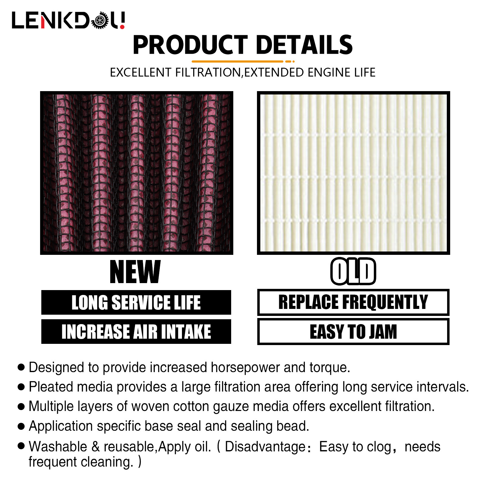 CNC Air Cleaner Intake Filter For Harley 93-07 EVO & Twin Cam Touring Dyna 93-17