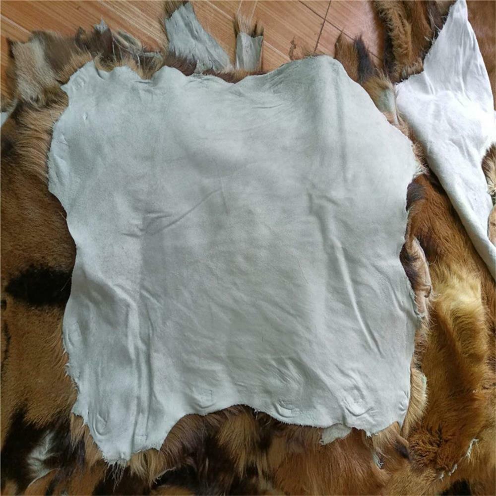 1 Piece Real Goat Skin Pelt Rug Hide Soft Tanned Leather for Craft Garment Decor