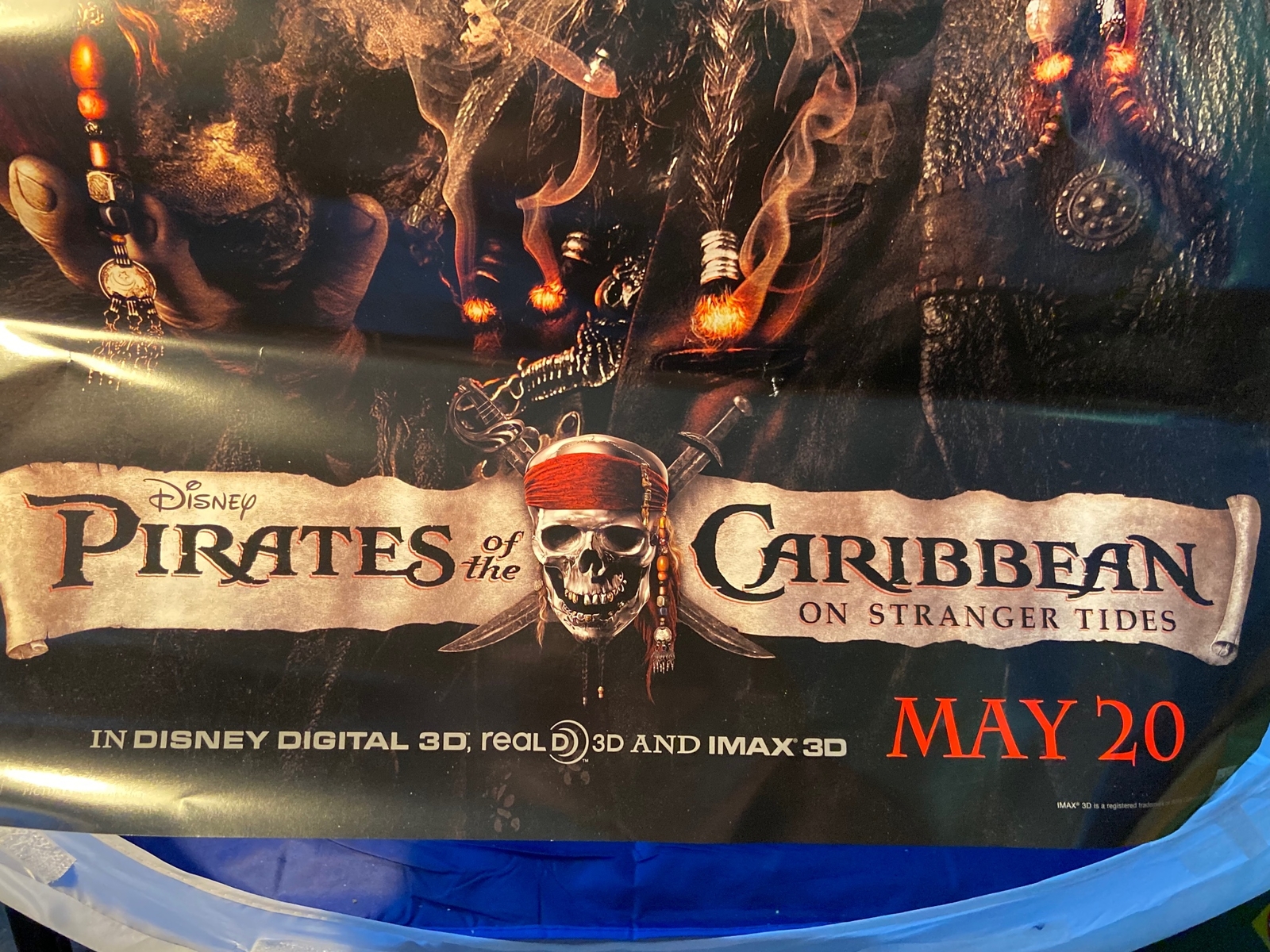 Pirates of the Caribbean On Stranger Tides Movie Poster Barbossa Blackbeard 2011
