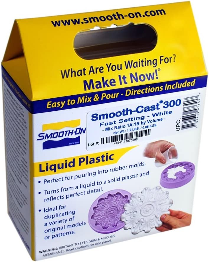 Smooth-Cast 300 - Bright White, Ultra Low Viscosity Liquid Plastic - Pint Unit