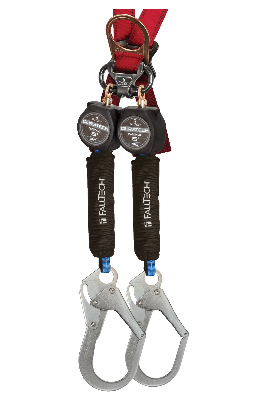 FallTech 72706TB3 Duratech 6' Mini Class 1 Personal SRL-P w/ Steel Rebar Hooks