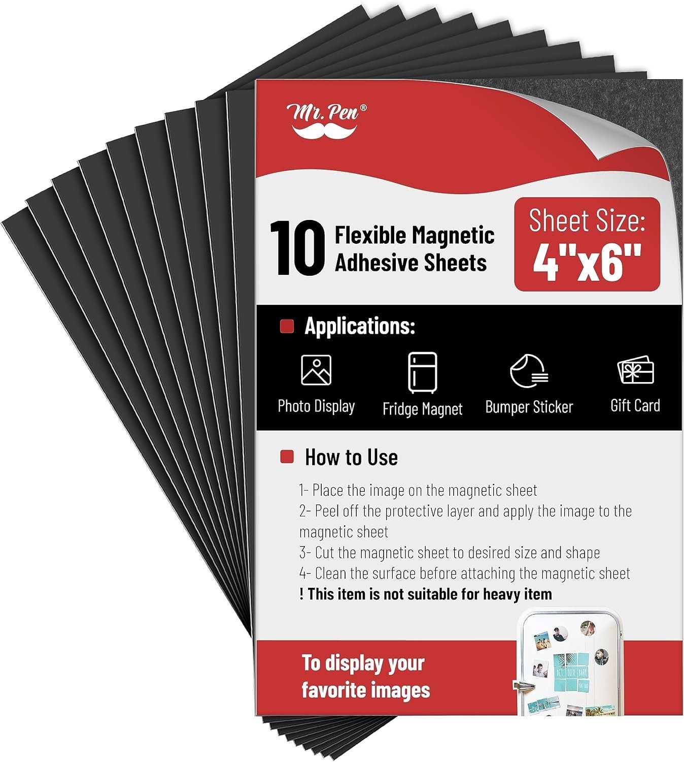 15 Pack Magnetic Sheet with Adhesive Displate Replacement Magnets Backing US