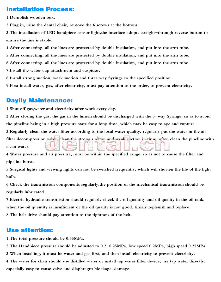 Dental Unit Chair Computer Controlled Motor Hard Leather +LED Oral Lamp +Stool