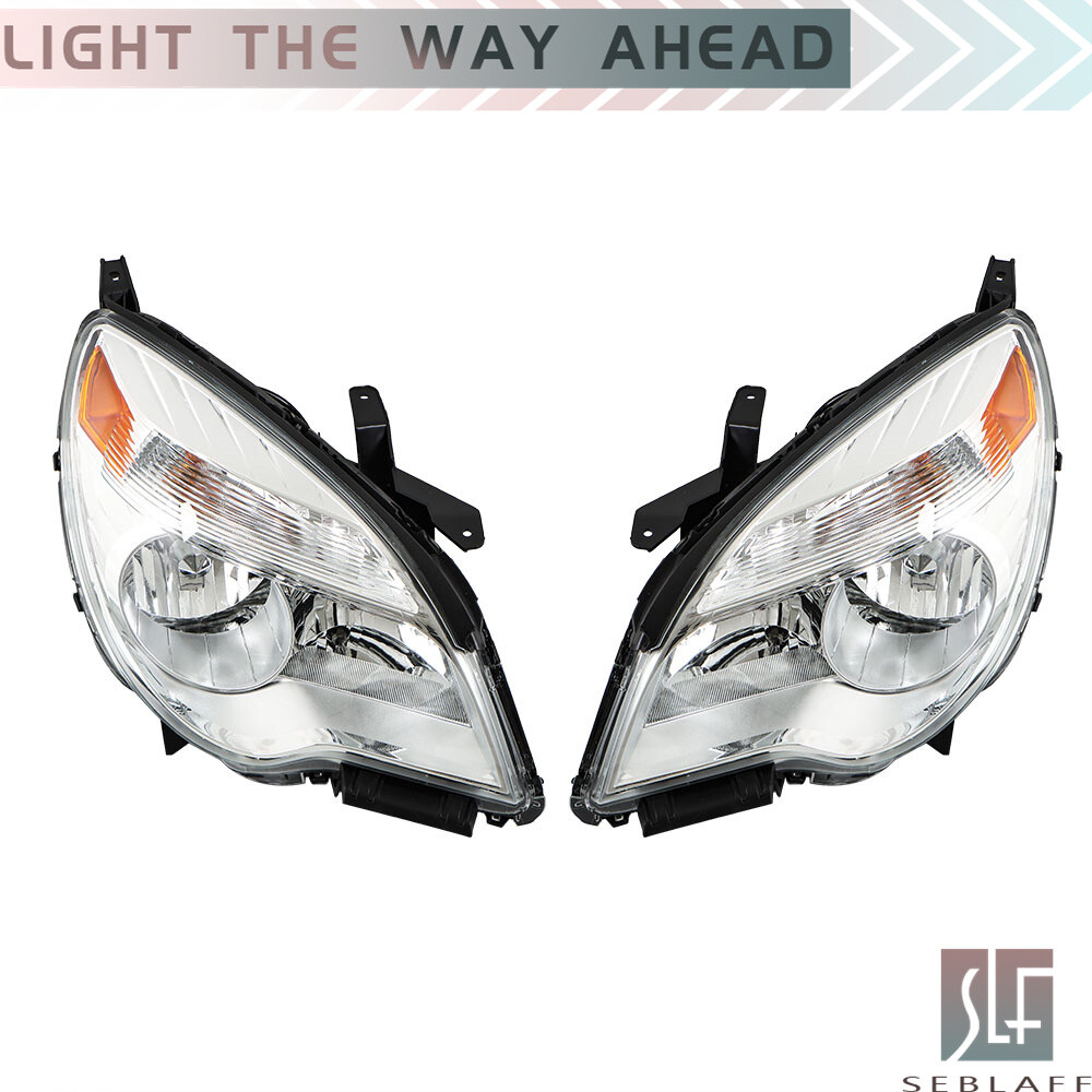 For 2010-2015 Chevy Equinox LT/LS Headlight Halogen Type LH + RH Chrome