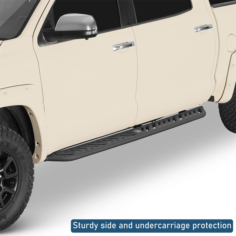 Pair Side Steps Running Boards Slider Rails For 2007-2021 Toyota Tundra CrewMax