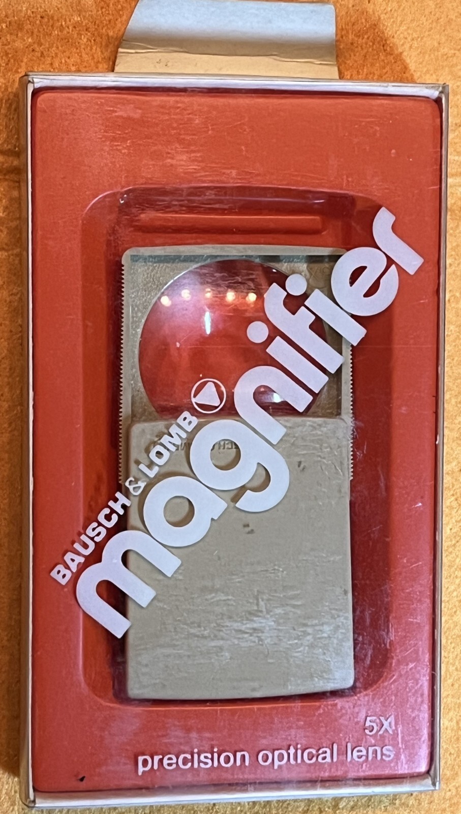 Vintage Bausch & Lomb 5x Pocket Magnifying Glass NOS! Made In USA!