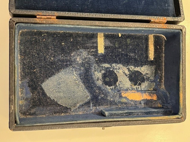 Circa 1920s Bausch & Lomb Optical Ophthalmoscope Box With Velvet Interior