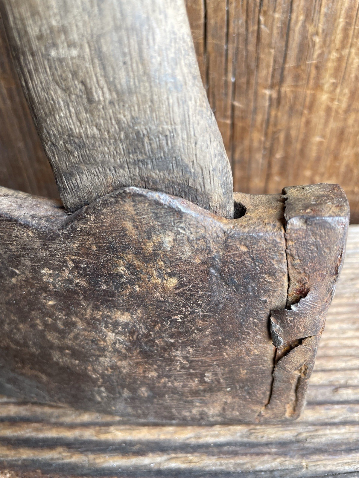 Revolutionary War 18th Century Nice Forged Iron Belt Axe Orig Handle ~ Rare