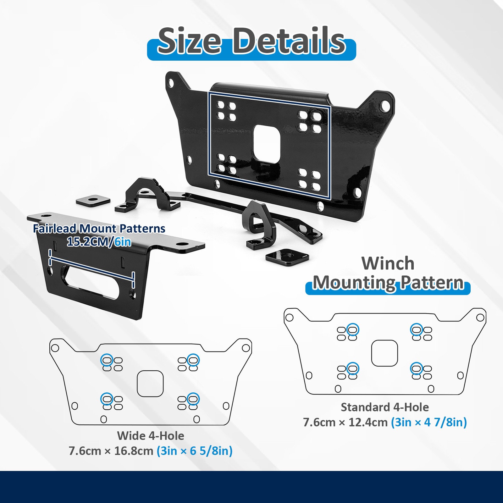 UTV 12V 4500LB Winch Mount Kit No Drill For Honda Talon 1000X 1000R-4 2019-2025