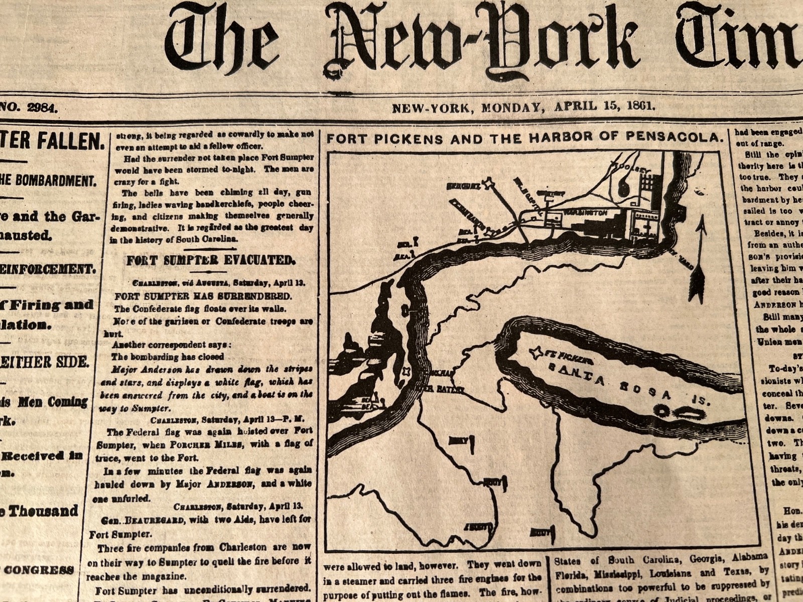 Lot of 5 NEW YORK TIMES 1861-1865 Major events in Civil War, Reprod. of original