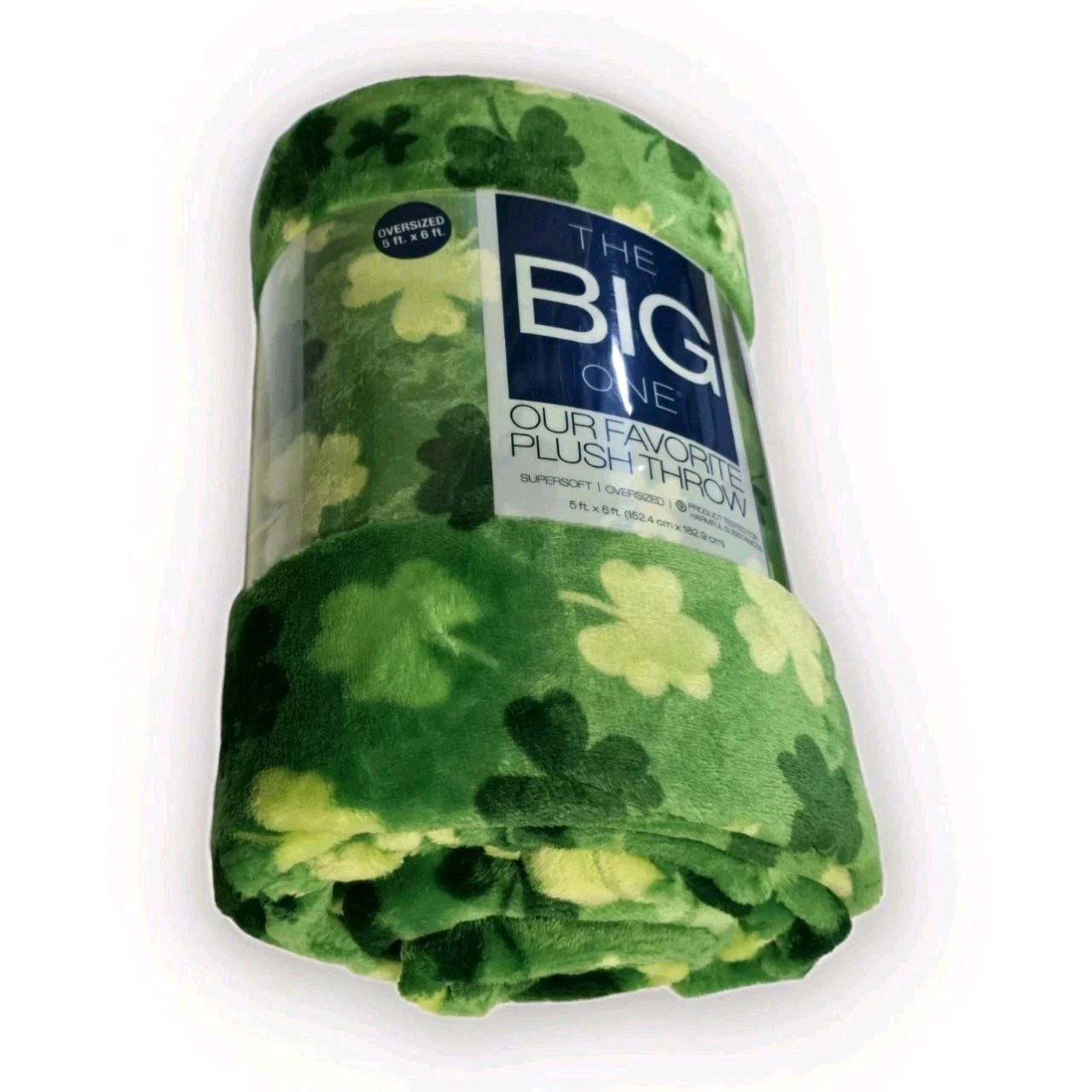 St. Patrick’s Day Clovers The Big One Oversized Soft Throw 5'x6' Plush Blanket