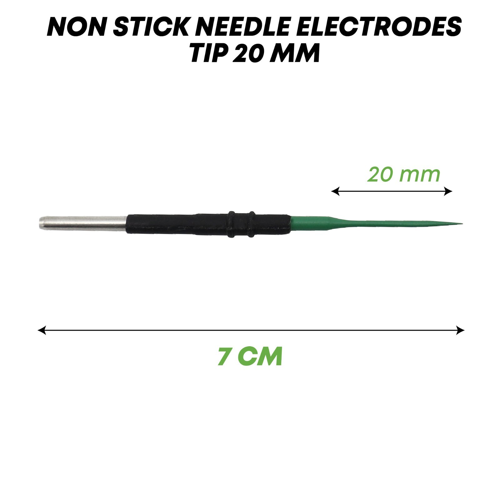 Non Stick Needle Electrode 7 cm Tip 20mm Autoclavable Electrosurgical Electrodes