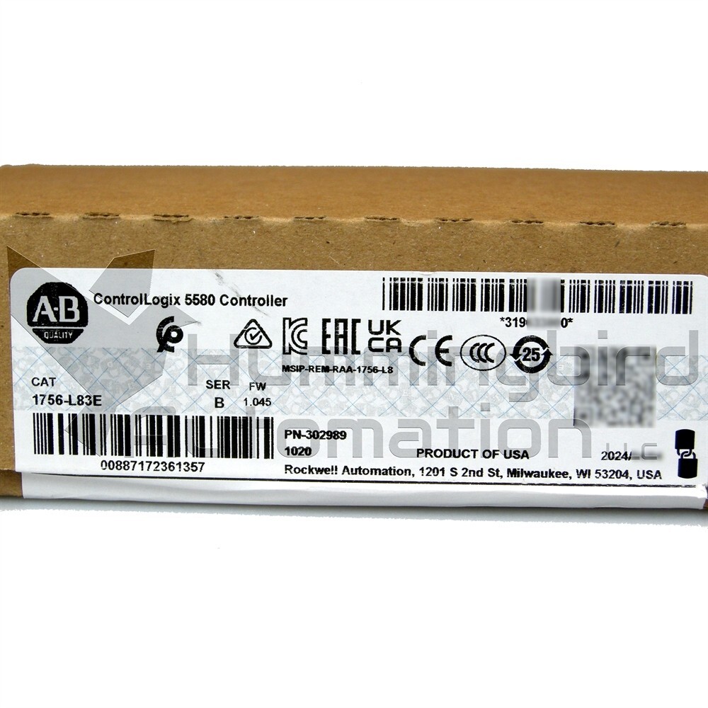 2024 Allen Bradley 1756-L83E /B ControlLogix 10MB PLC Surplus SEALED *US SELLER*