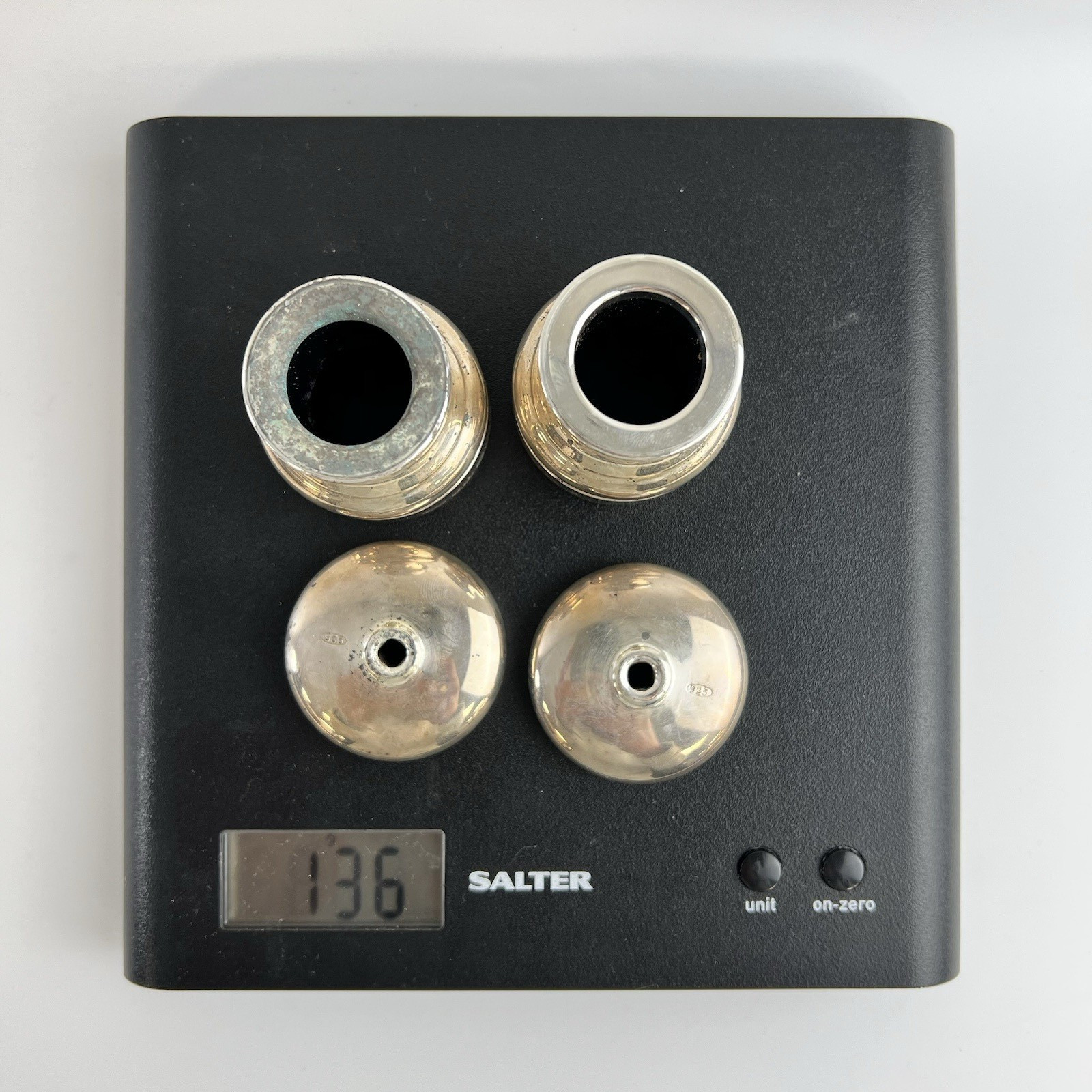 Mappin & Webb Solid Silver Pepper Mills Pair 925 Hallmarked Boxed 136g #234