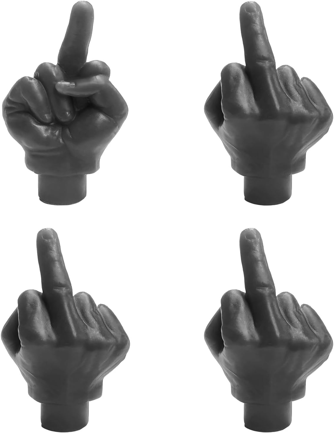 4PCS Middle Finger Universal Valve Stem Cap, Prank Vehicle Tyre Stem Caps Dust P