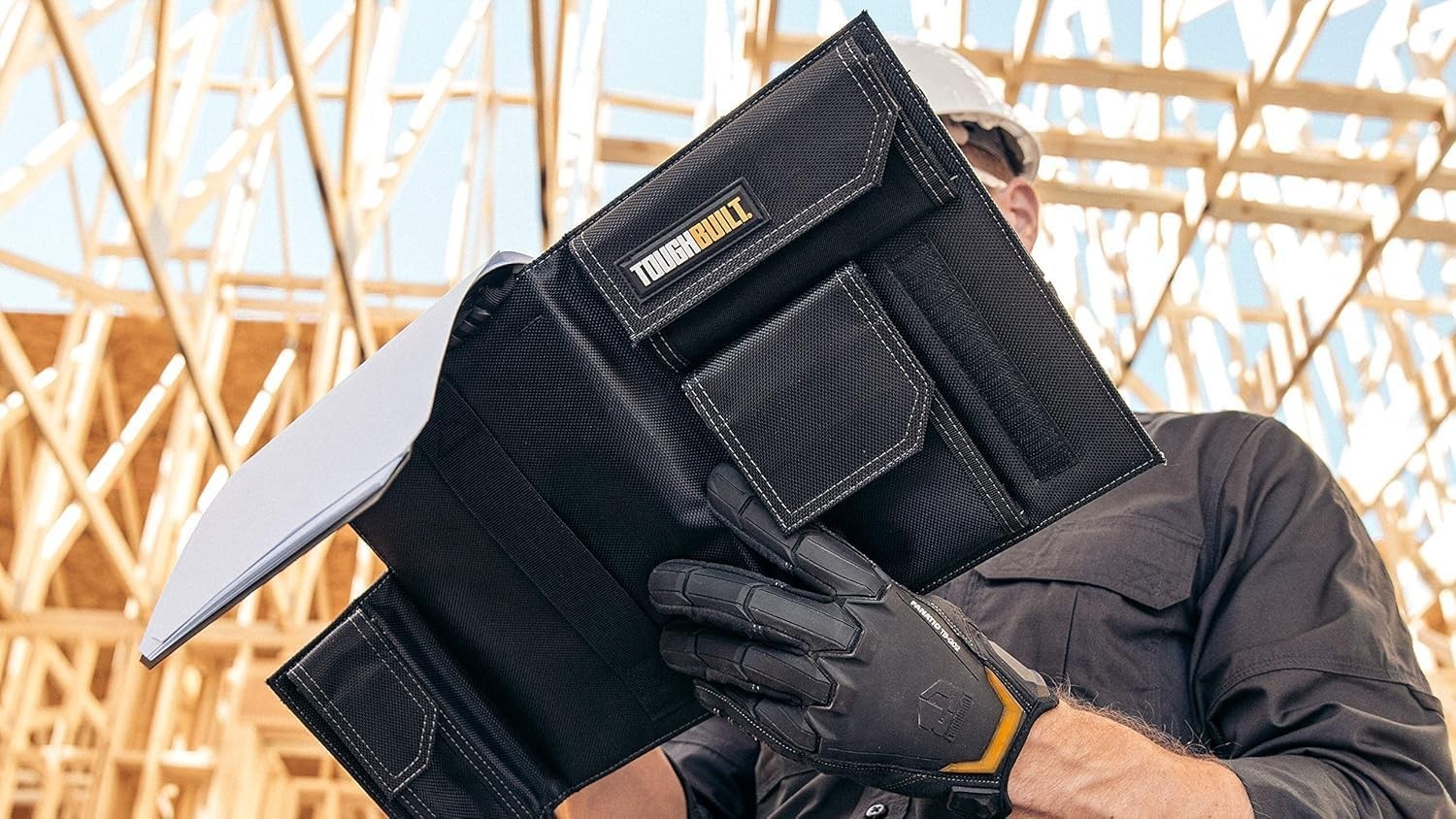 ToughBuilt - Large Tool Belt Pouch, Organizer with Multi-Purpose Storage