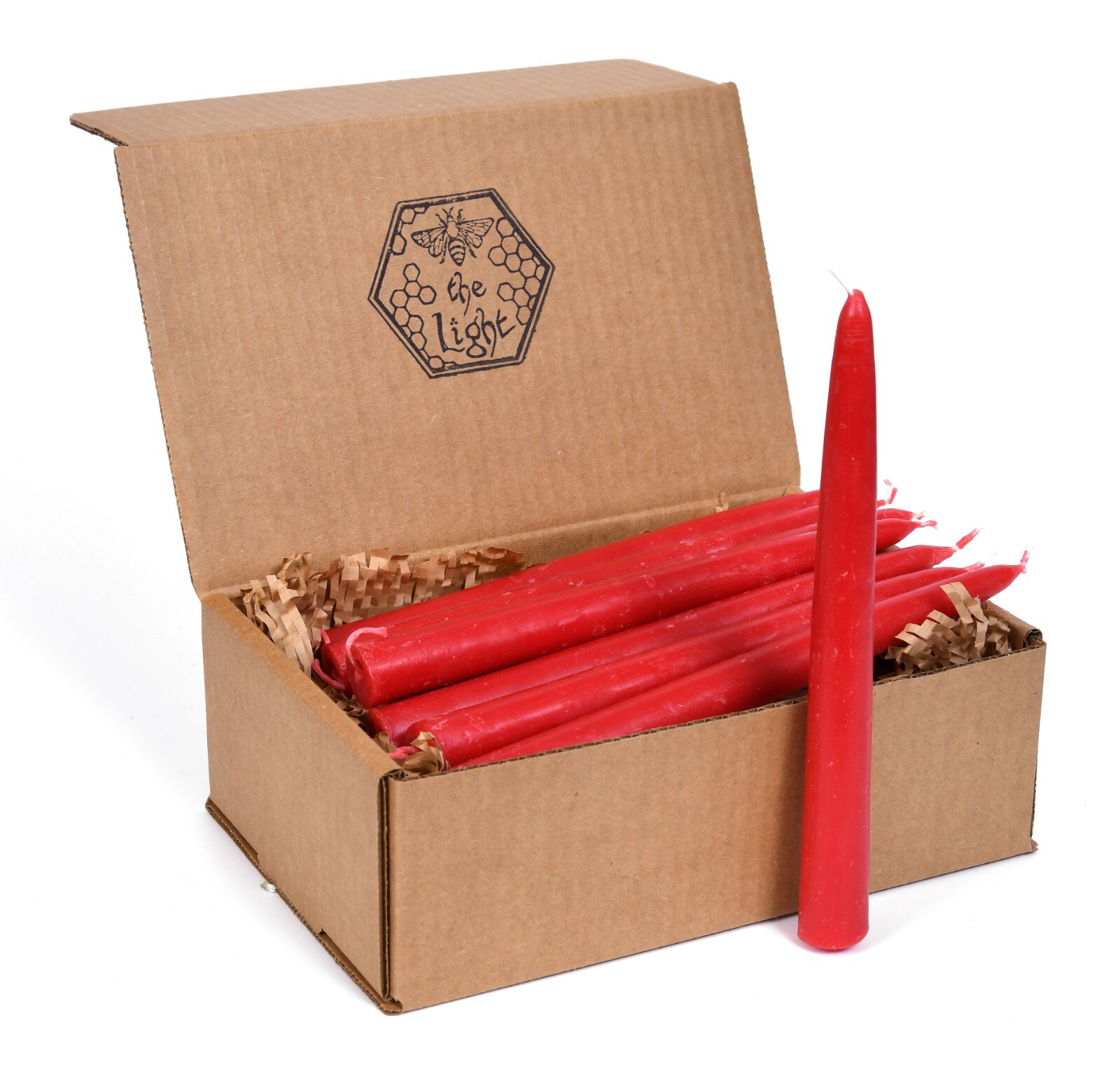 100% Pure Beeswax Taper Candles Dipped Style Unscented Choose Your Color & Size