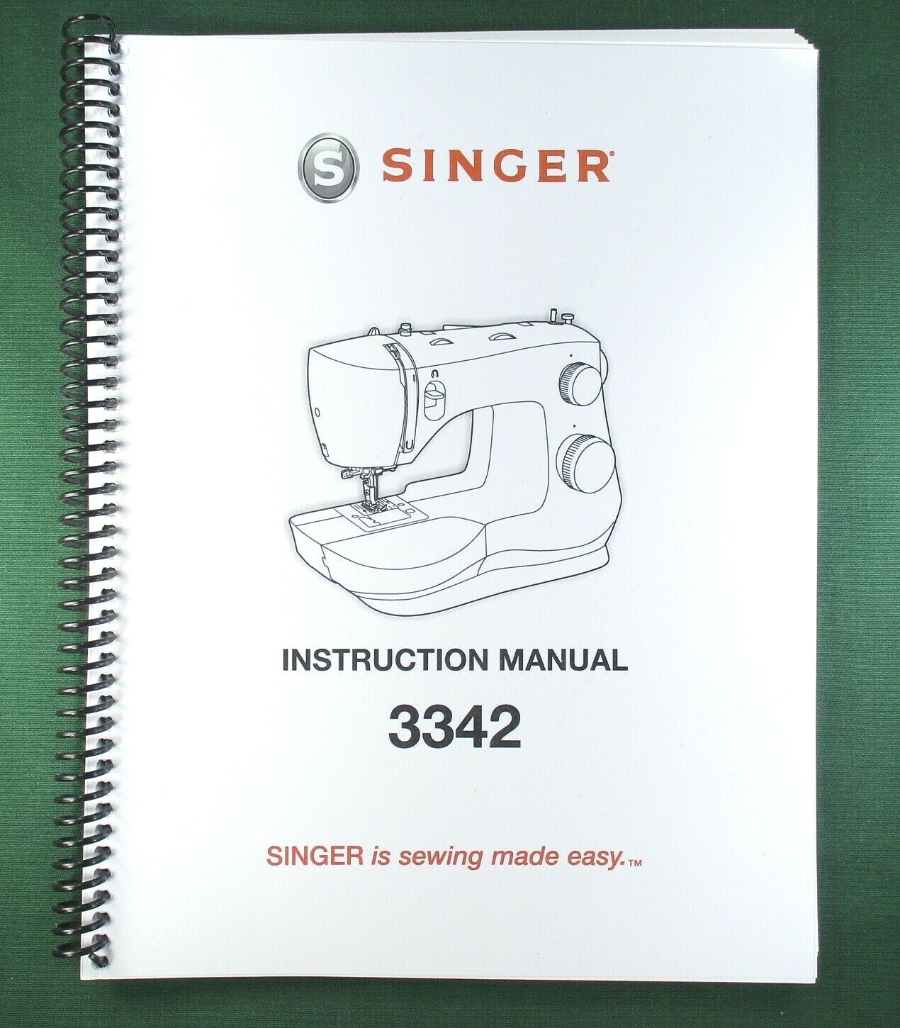 Singer 3342 Instruction Manual: 34 Pages & Protective Covers!