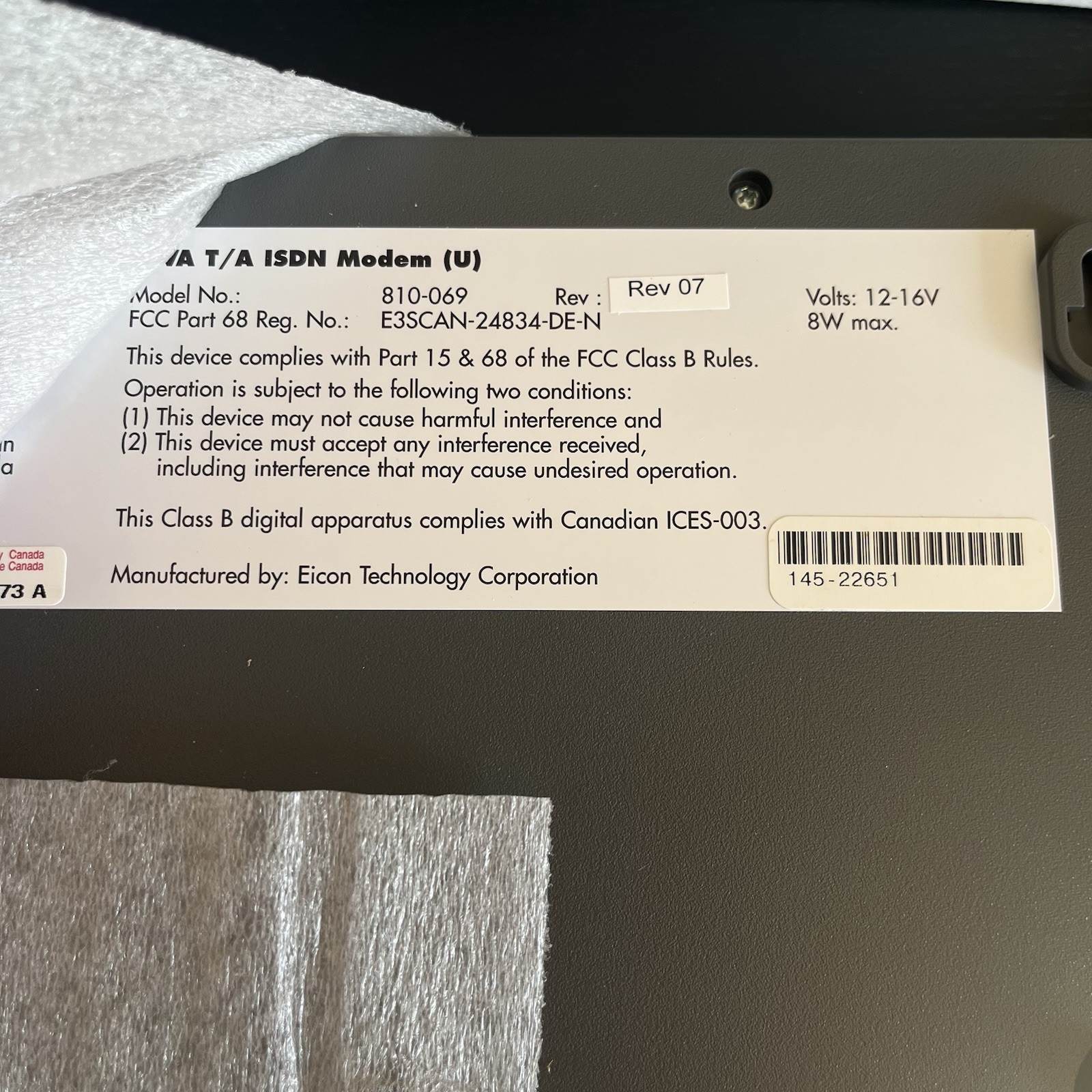 Eicon Technology DIVA T/A ISDN Modem External Vintage