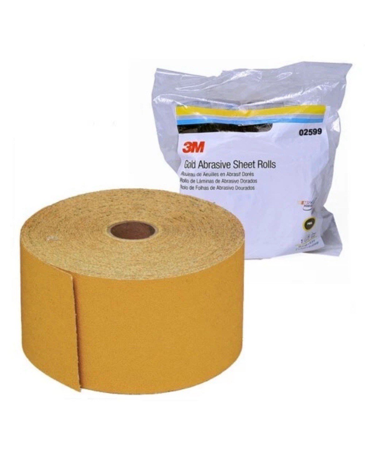 3M 02599 Stikit Gold Sheet Roll 2599, 2 3/4" x 25 yd, P80A