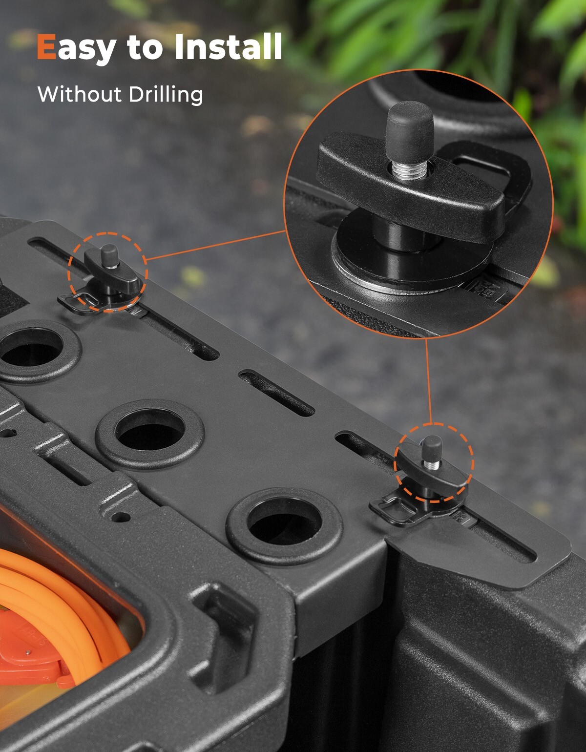 110L UTV Cargo Storage Bed Box for Can Am Defender HD5 HD8 HD10 Max 2016-2023