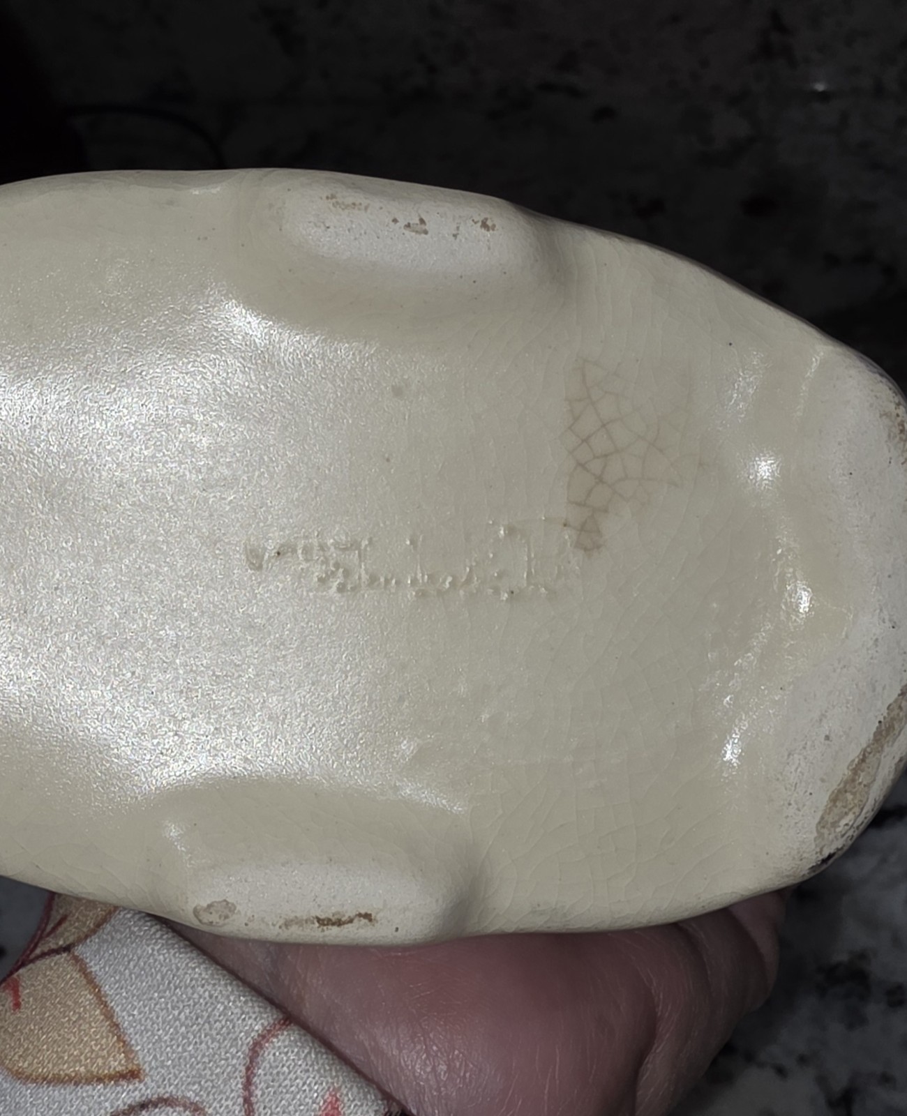 Weller Pottery Roma "V" Double Bud Vase; 1920s Antique! Pink and Green on Ivory