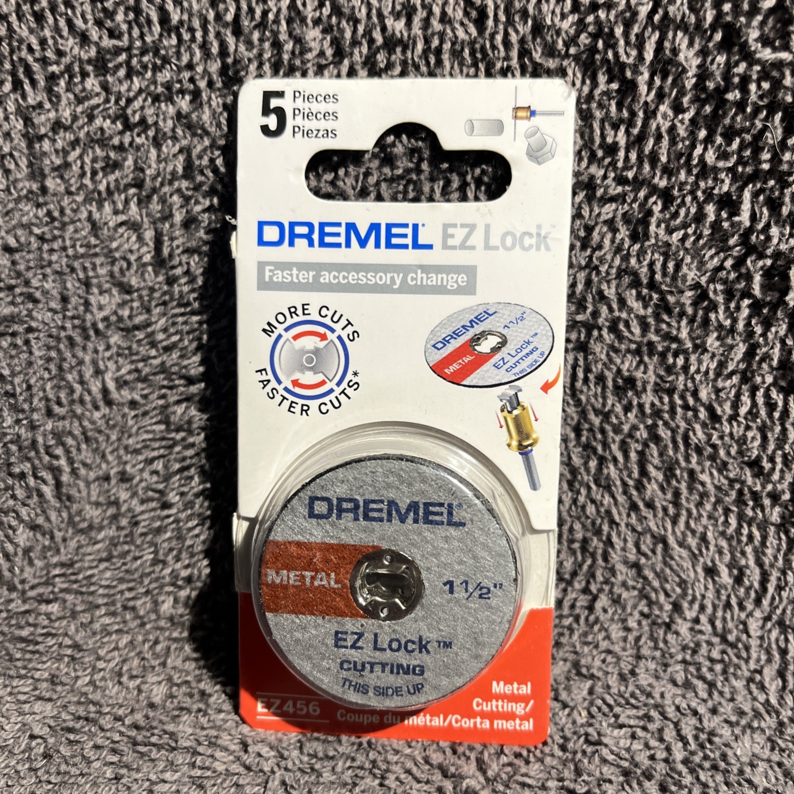 DREMEL METAL CUTTING CUT OFF WHEEL EZ456 EZ LOCK CUTTING 1 1/2" **5 PIECES 1A