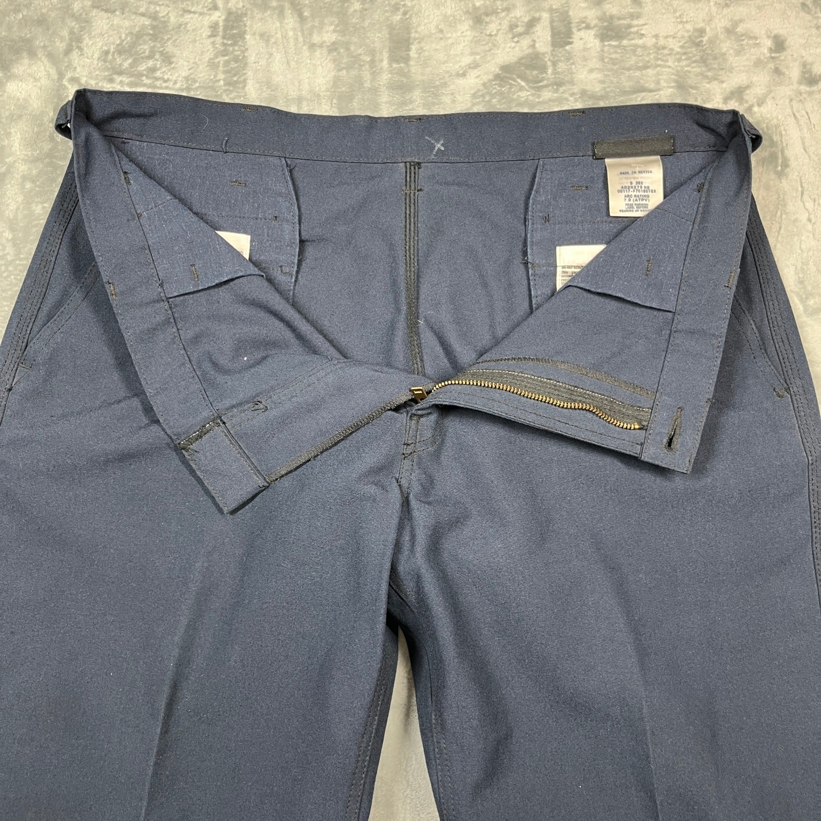 Workrite FR Work Pants Mens 38x35 Navy Blue Nomex IIIA Flame Resistant 402NX75NB