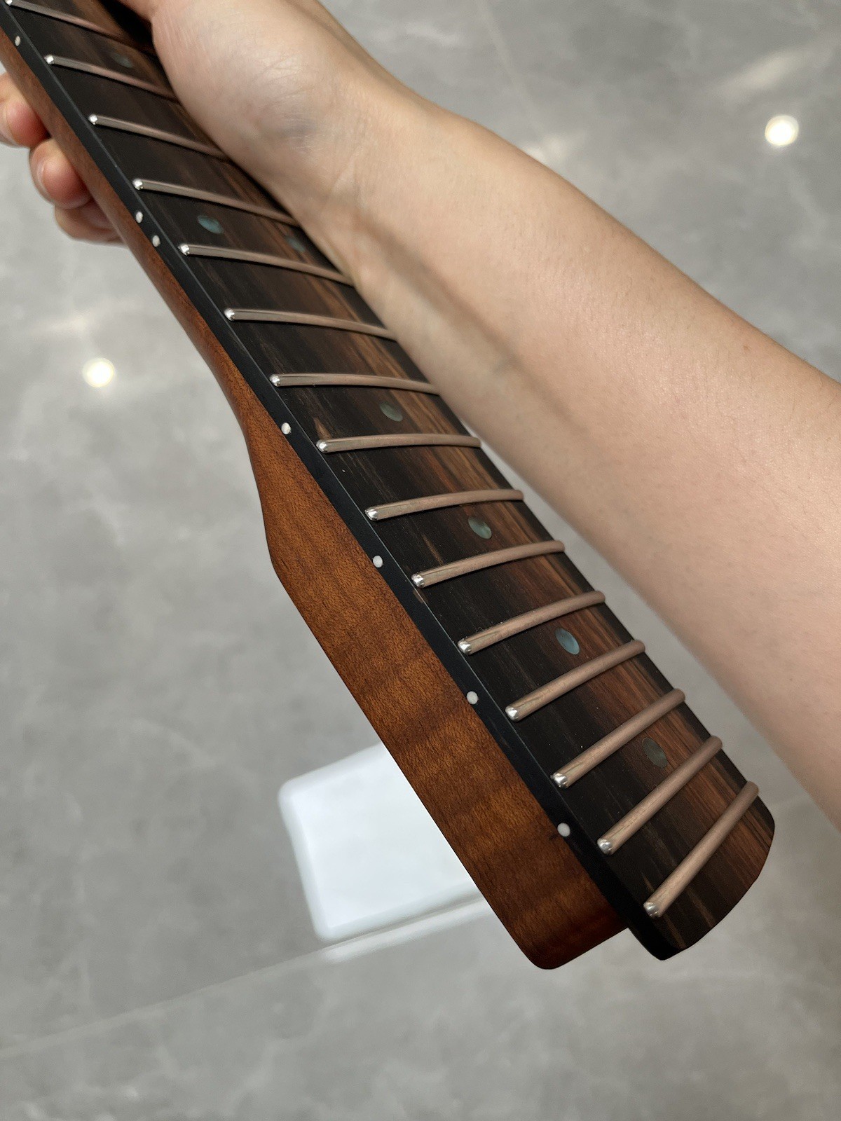 NEW Stainless Jumbo Frets Ebony 22frets Roasted Flame Maple electric guitar neck